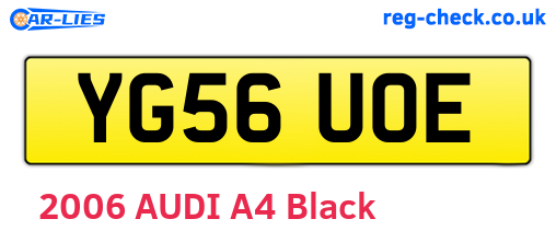 YG56UOE are the vehicle registration plates.