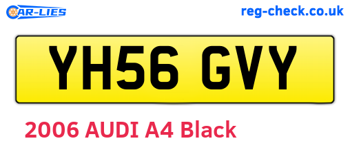 YH56GVY are the vehicle registration plates.