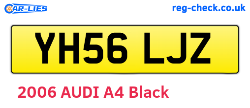 YH56LJZ are the vehicle registration plates.
