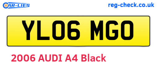 YL06MGO are the vehicle registration plates.