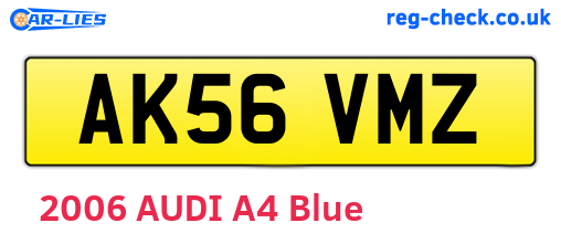 AK56VMZ are the vehicle registration plates.