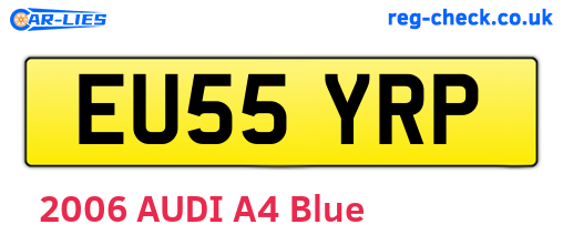 EU55YRP are the vehicle registration plates.