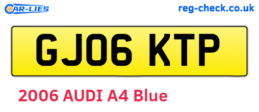 GJ06KTP are the vehicle registration plates.