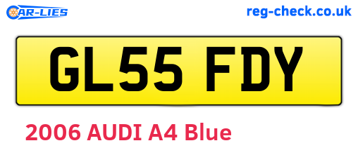 GL55FDY are the vehicle registration plates.