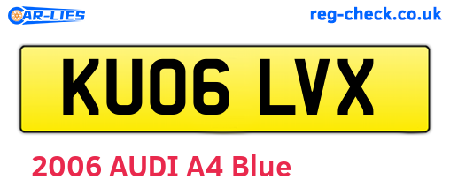 KU06LVX are the vehicle registration plates.