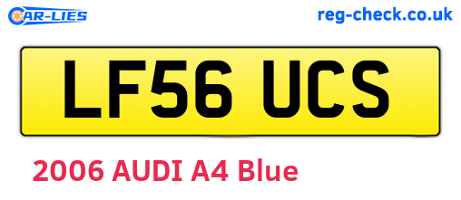 LF56UCS are the vehicle registration plates.
