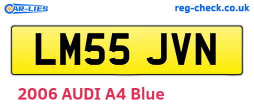 LM55JVN are the vehicle registration plates.