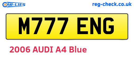 M777ENG are the vehicle registration plates.