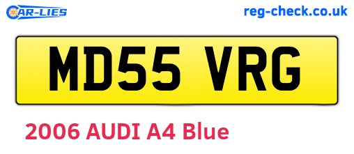 MD55VRG are the vehicle registration plates.