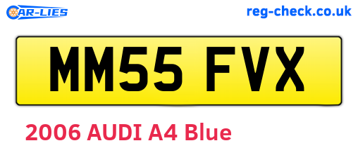 MM55FVX are the vehicle registration plates.
