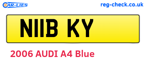 N11BKY are the vehicle registration plates.