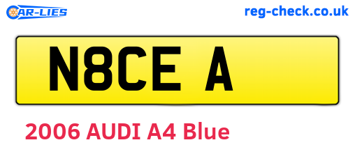 N8CEA are the vehicle registration plates.