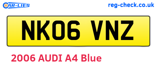 NK06VNZ are the vehicle registration plates.