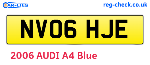 NV06HJE are the vehicle registration plates.