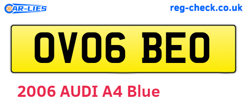 OV06BEO are the vehicle registration plates.