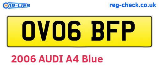 OV06BFP are the vehicle registration plates.