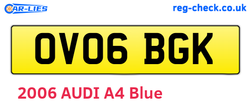 OV06BGK are the vehicle registration plates.