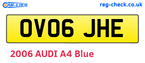 OV06JHE are the vehicle registration plates.