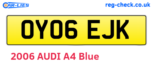 OY06EJK are the vehicle registration plates.