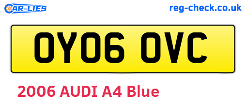 OY06OVC are the vehicle registration plates.