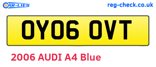 OY06OVT are the vehicle registration plates.