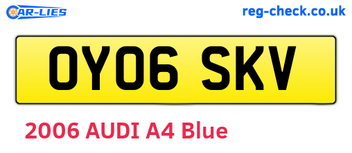 OY06SKV are the vehicle registration plates.