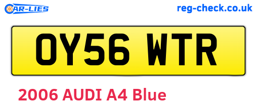 OY56WTR are the vehicle registration plates.