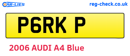P6RKP are the vehicle registration plates.