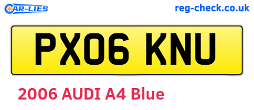 PX06KNU are the vehicle registration plates.
