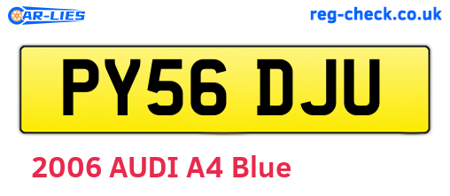 PY56DJU are the vehicle registration plates.