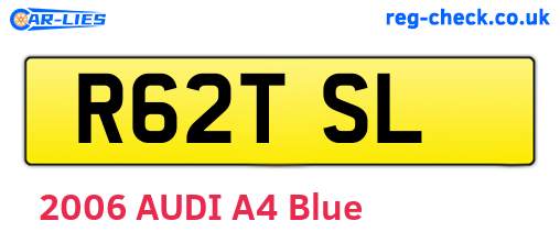 R62TSL are the vehicle registration plates.