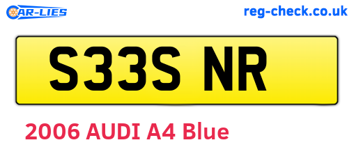 S33SNR are the vehicle registration plates.