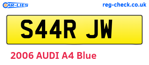 S44RJW are the vehicle registration plates.
