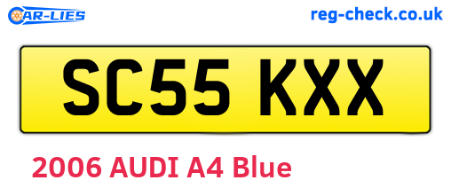 SC55KXX are the vehicle registration plates.
