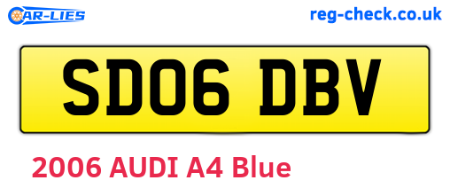SD06DBV are the vehicle registration plates.