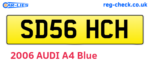 SD56HCH are the vehicle registration plates.