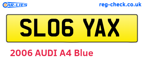 SL06YAX are the vehicle registration plates.