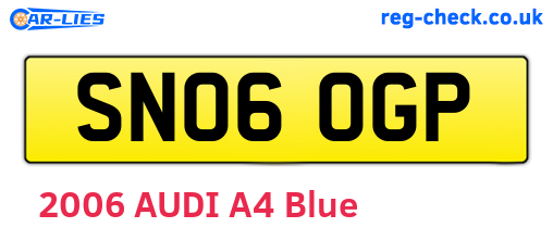 SN06OGP are the vehicle registration plates.