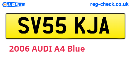 SV55KJA are the vehicle registration plates.
