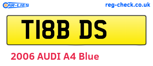 T18BDS are the vehicle registration plates.