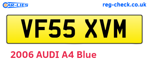 VF55XVM are the vehicle registration plates.