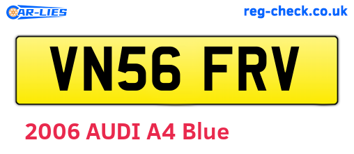 VN56FRV are the vehicle registration plates.