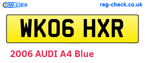 WK06HXR are the vehicle registration plates.