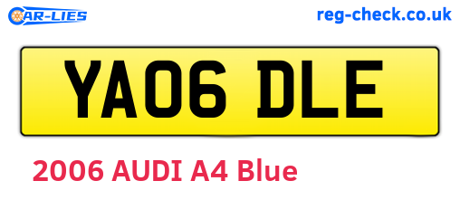 YA06DLE are the vehicle registration plates.