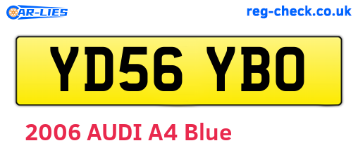 YD56YBO are the vehicle registration plates.