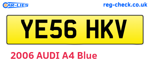 YE56HKV are the vehicle registration plates.