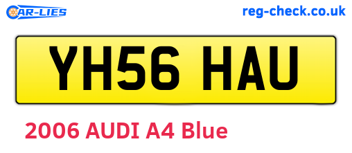 YH56HAU are the vehicle registration plates.