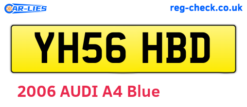 YH56HBD are the vehicle registration plates.
