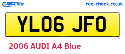 YL06JFO are the vehicle registration plates.