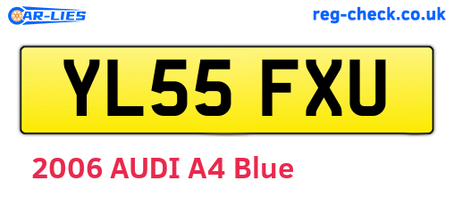 YL55FXU are the vehicle registration plates.